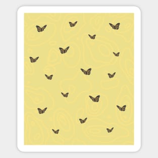 Yellow Butterflies Sticker